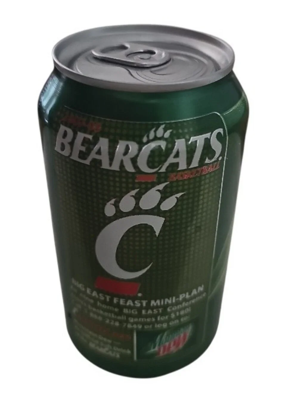Mountain Dew Cincinnati Bearcats Big East Mini Plan Sealed Promo Can 2008 Rare
